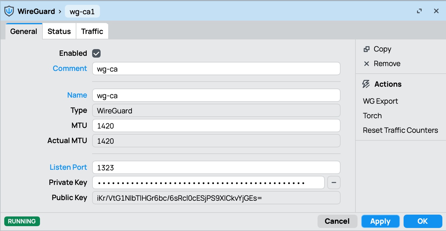 Create Wireguard Interface